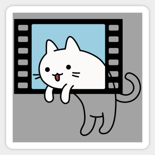 Cat Photo look outside Sticker